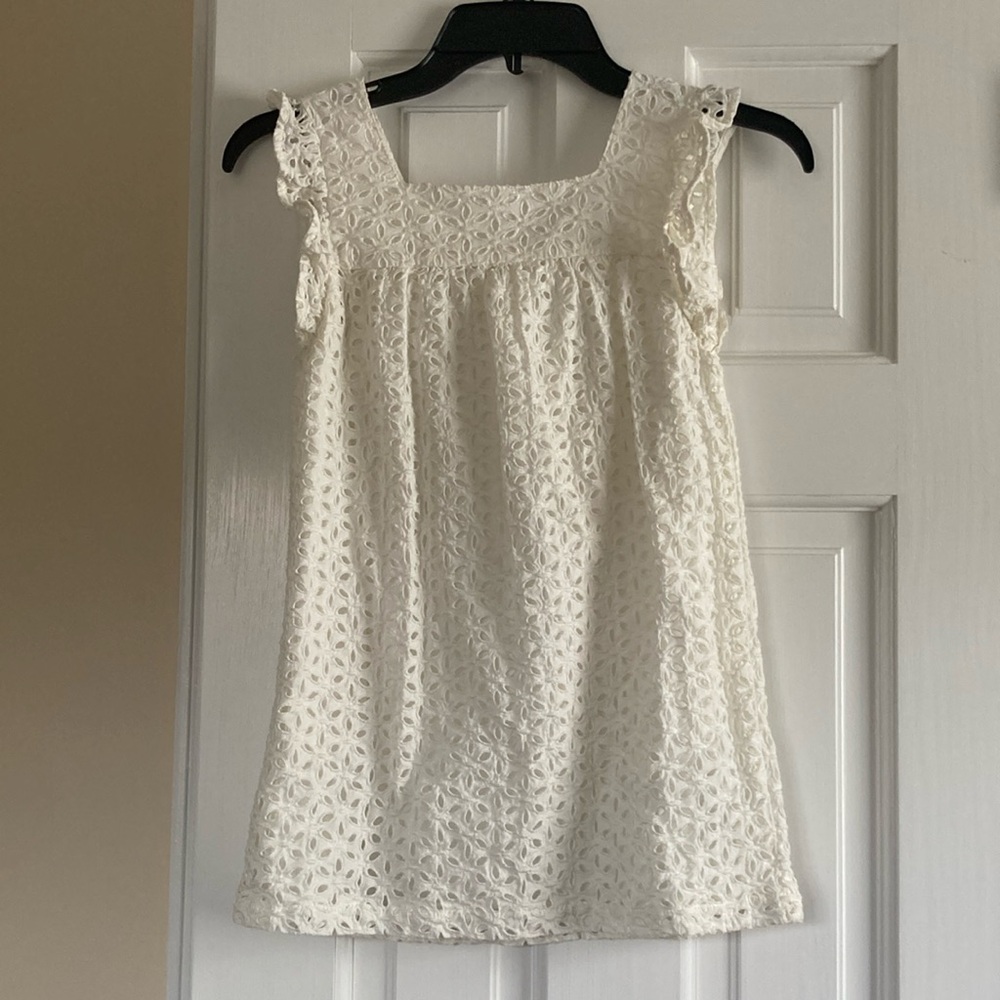Girls Gap Off-White Lace Sleeveless dress
